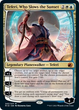 Teferi, Who Slows the Sunset Card Front