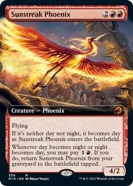 Sunstreak Phoenix Card Front