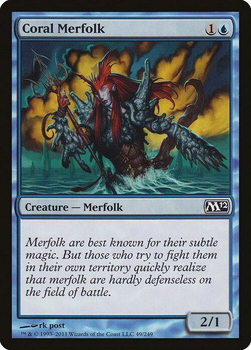 Coral Merfolk Card Front