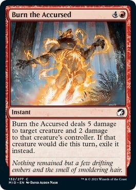 Burn the Accursed Card Front