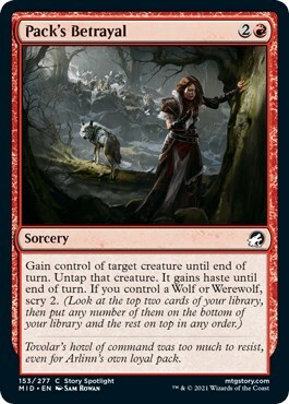 Pack's Betrayal Card Front