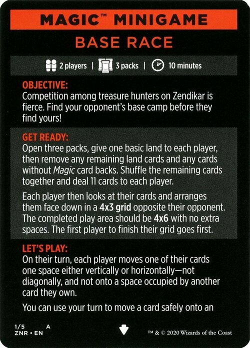 Magic Minigame: Base Race Card Front