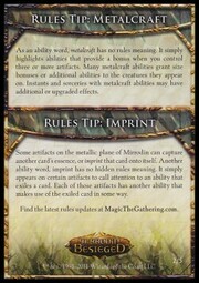 Rules Tip: Metalcraft & Imprint