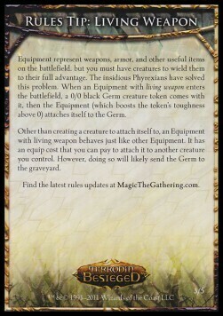 Rules Tip: Living Weapon Card Front