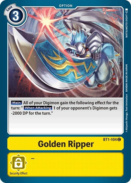 Golden Ripper Card Front