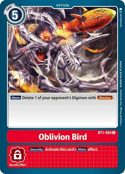 Oblivion Bird Card Front