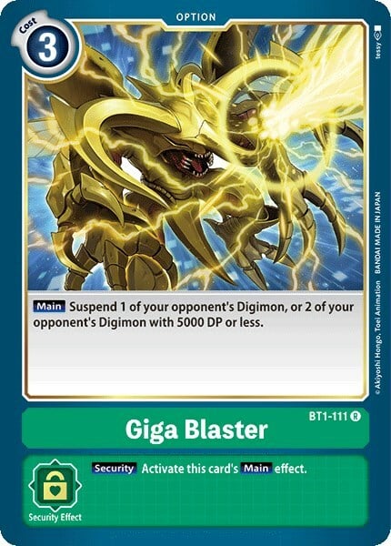 Giga Blaster Card Front