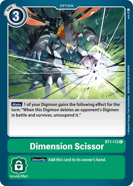 Dimension Scissor Card Front