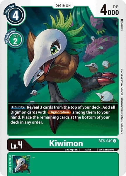 Kiwimon Card Front