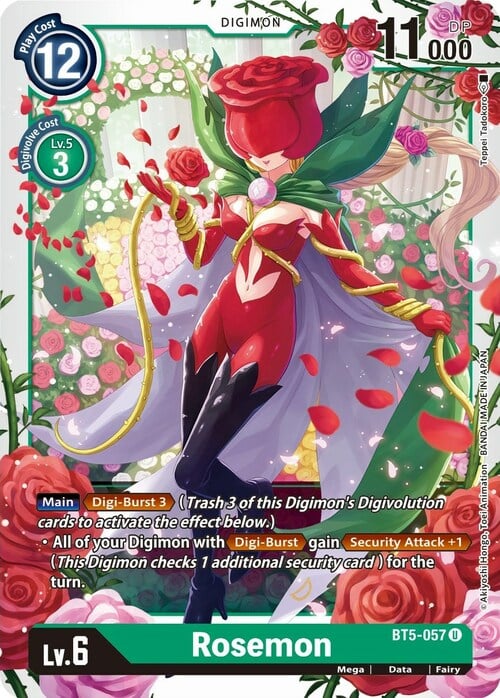Rosemon Card Front