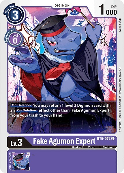 Fake Agumon Expert Card Front