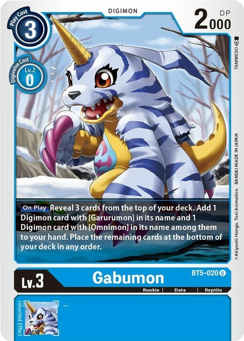 Gabumon Card Front