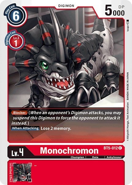Monochromon Card Front