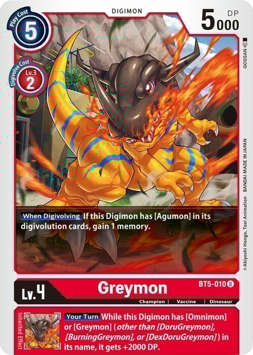 Greymon Card Front