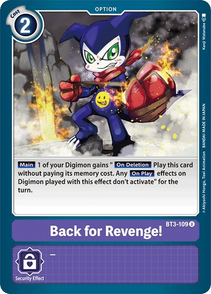 Back for Revenge! Card Front