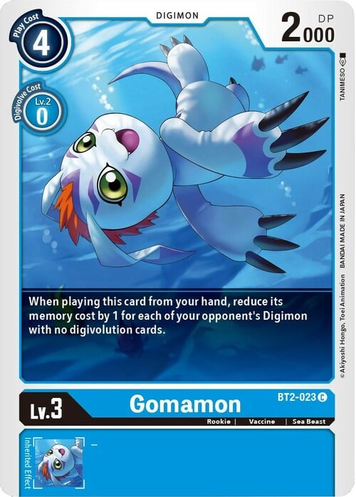 Gomamon Card Front