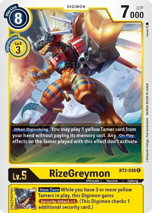 RizeGreymon Card Front