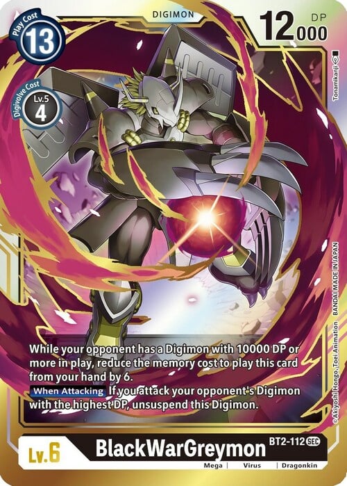 BlackWarGreymon Card Front