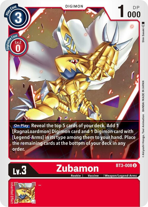 Zubamon Card Front