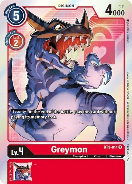 Greymon Card Front