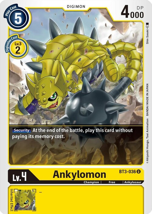 Ankylomon Card Front