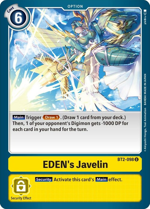 EDEN's Javelin Card Front