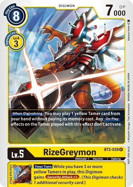 RizeGreymon Card Front