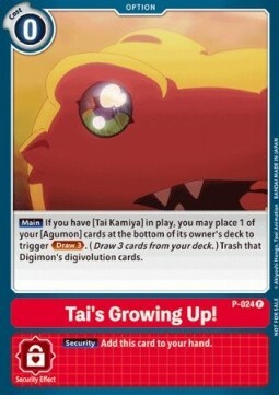 Tai's Growing Up! Card Front