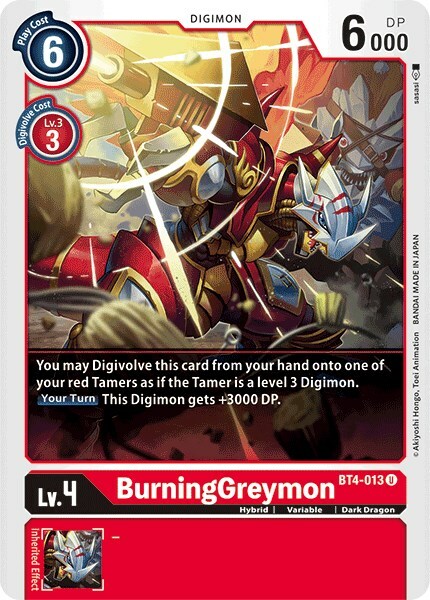 BurningGreymon Card Front