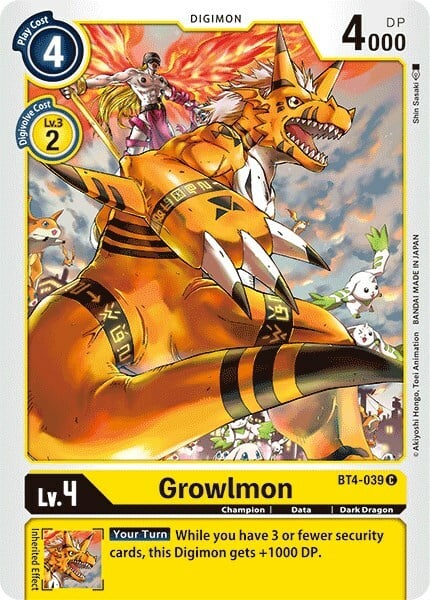 Growlmon Card Front