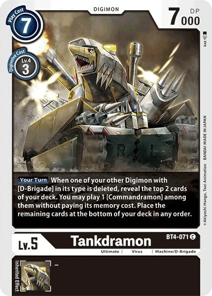 Tankdramon Card Front