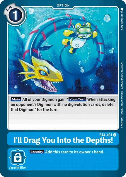 I'll Drag You Into the Depths! Card Front