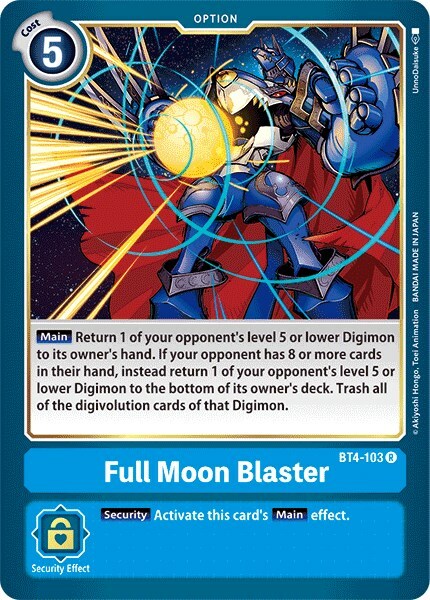 Full Moon Blaster Card Front