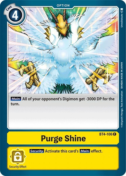Purge Shine Card Front