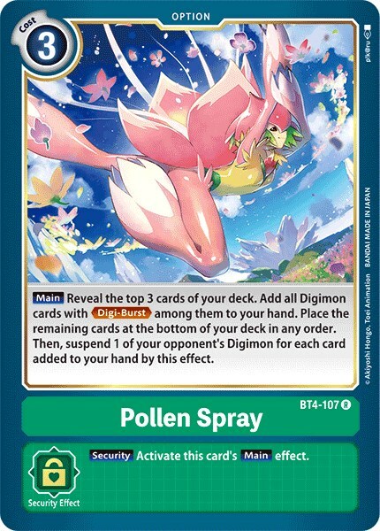 Pollen Spray Card Front