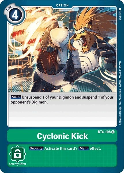Cyclonic Kick Card Front