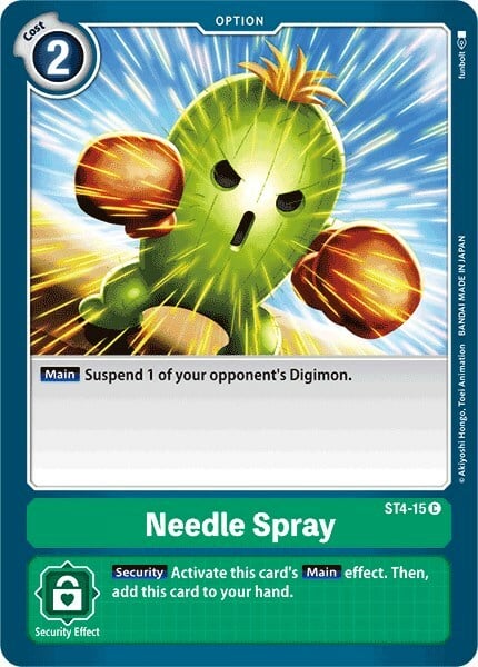Needle Spray Card Front
