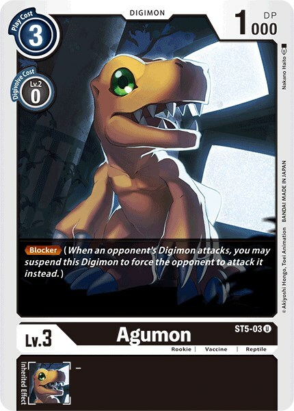 Agumon Card Front