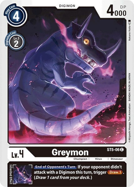 Greymon Card Front
