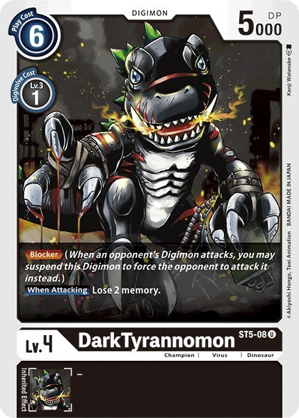 DarkTyrannomon Card Front