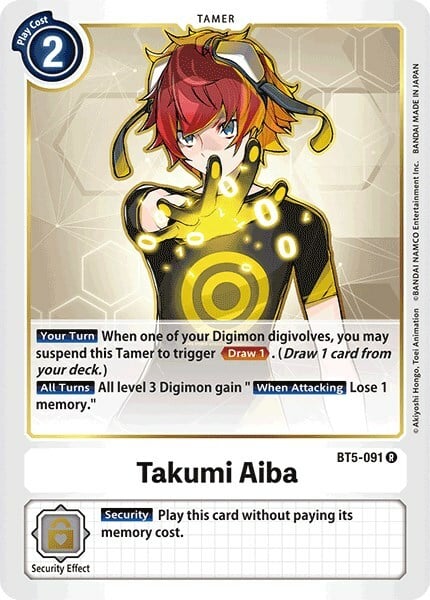 Takumi Aiba Card Front