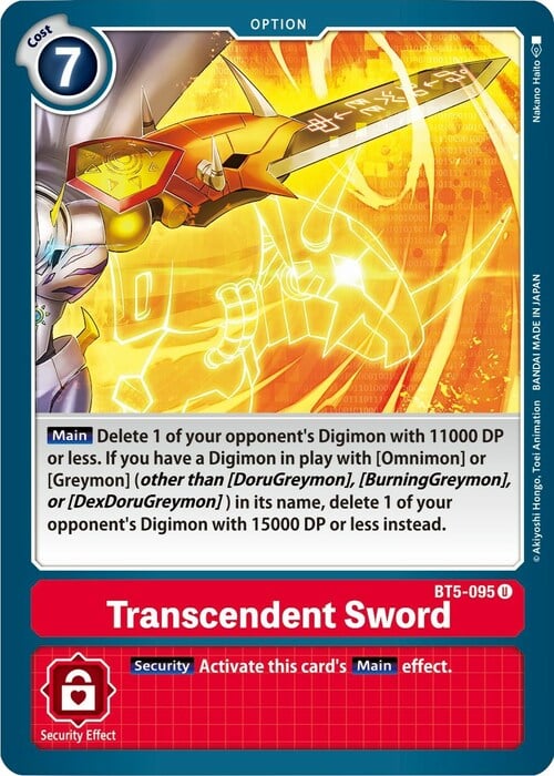 Transcendent Sword Card Front