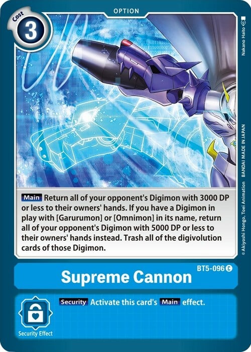 Supreme Cannon Card Front