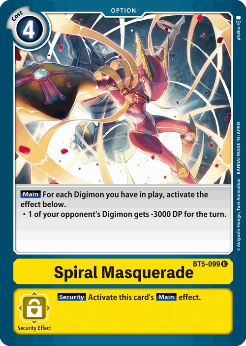 Spiral Masquerade Card Front