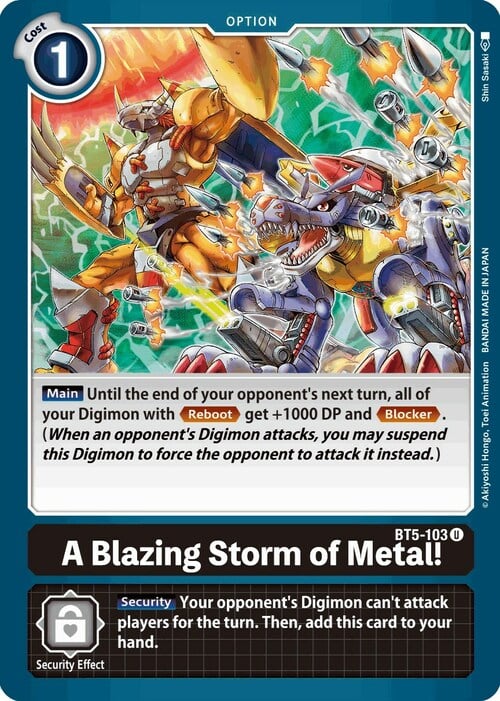 A Blazing Storm of Metal! Card Front