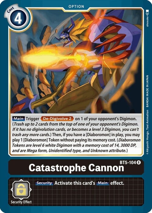 Catastrophe Cannon Card Front