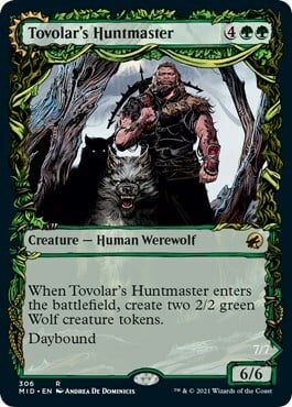 Tovolar's Huntmaster // Tovolar's Packleader Card Front