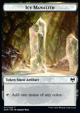 Icy Manalith // Treasure Card Front