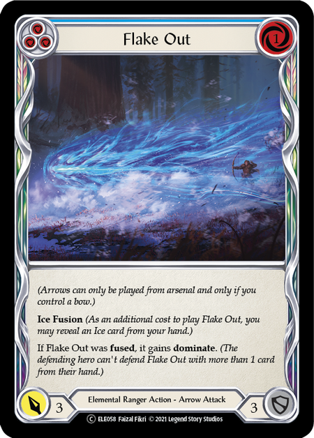 Flake Out - Blue Card Front