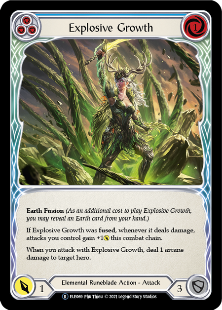 Explosive Growth (Blue) Card Front